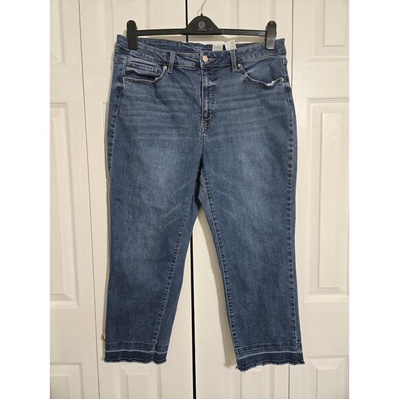 Time and tru size 18 women's plus size high rise capri jeans - Picture 1 of 10